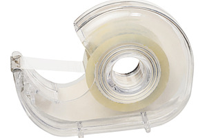A roll of clear adhesive tape in a plastic dispenser, a Business Photo by ndanko
