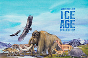 Watercolor ICE AGE collection, an Animal Illustration by Ekaterina Glazkova (Thumbnail 1 of 9)