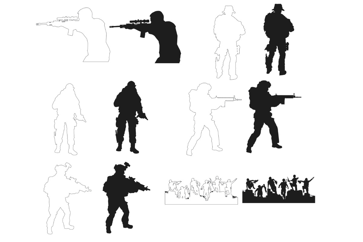 Soldier Figure Poses Set 1, 72 Poses, a Brush Add-On by Disasterology Ink (Photo 10 of 10)