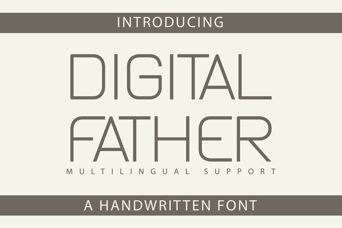 Digital Father - Sans Serif Font, a Sans Serif Font by Densu Creative (Photo 1 of 9)