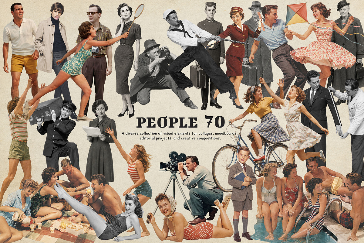 Vintage Collage Creator 400+ Assets, an Object Graphic by DreamoraArt (Photo 3 of 18)