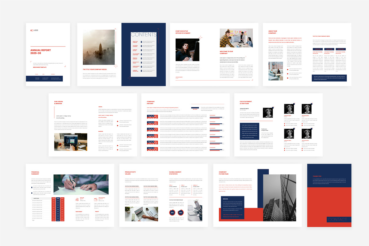 Annual report brochure template, a Brochure Template by Tanmoy Topu (Photo 2 of 12)