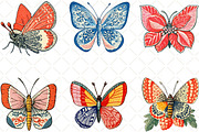Christmas Butterfly Watercolor, an Illustration by Black Bird Studio (Thumbnail 2 of 6)