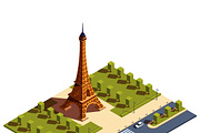 Isometric set of French landmarks, an Illustration by Mikita.Kavalenkau (Thumbnail 3 of 6)