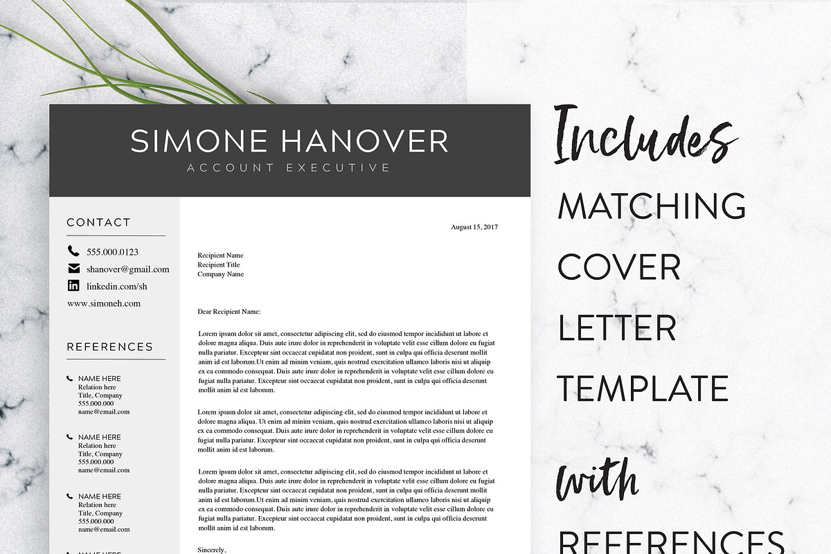 Modern Resume Template for Word, a Resume Template by SharpResumeFoundry (Photo 2 of 6)