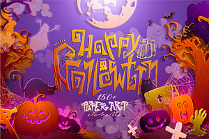 Happy Halloween! - Paper art style