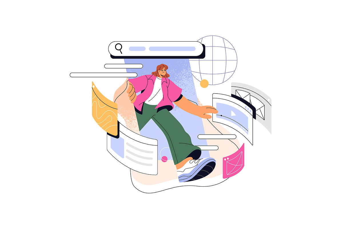 People search information online set, a Person Illustration by PaperTrident (Photo 9 of 9)