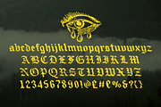 Willld | Distressed Blackletter, a Blackletter Font by Drawwwn (Thumbnail 2 of 13)