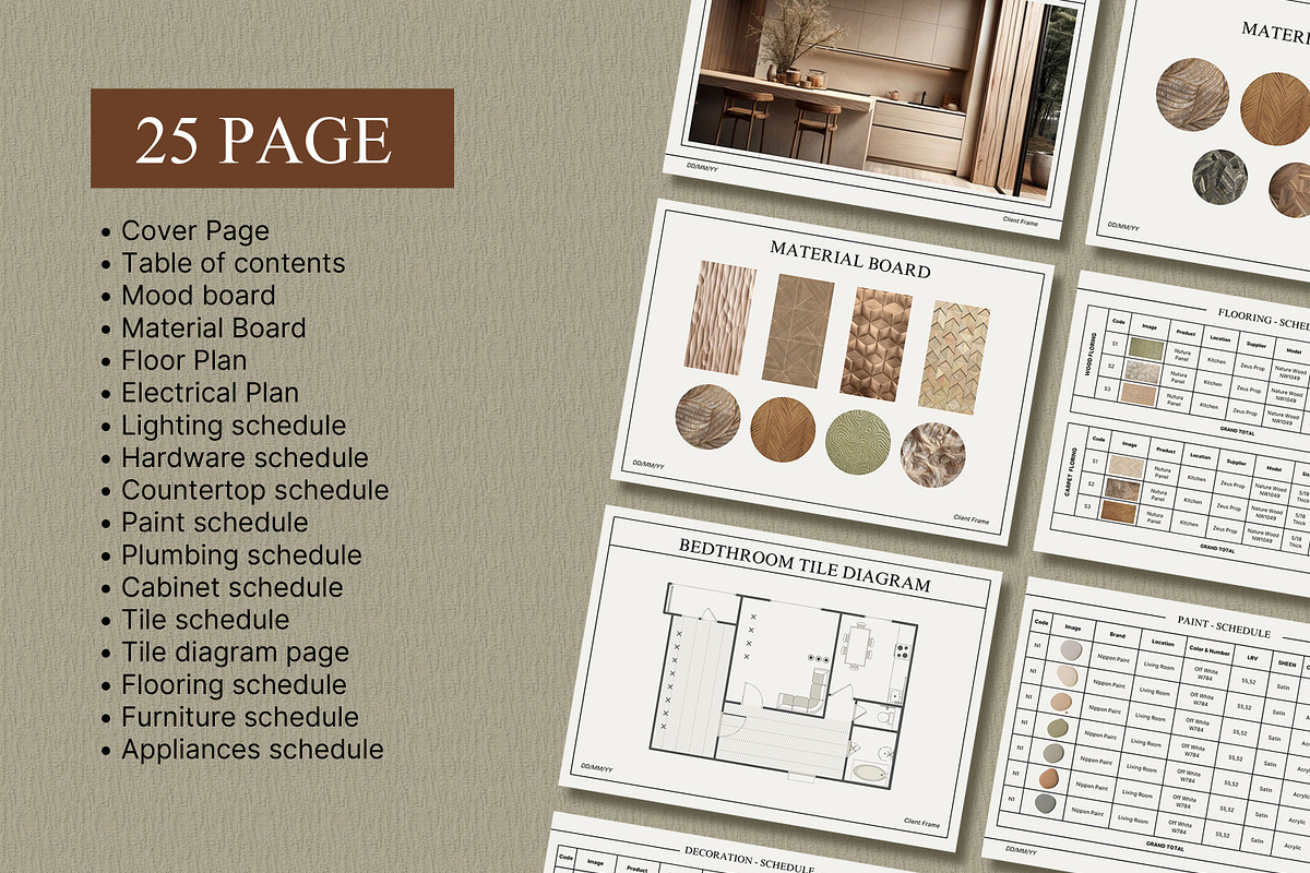 Interior Design FF&E Schedule, a Presentation Template by SKY CREATION