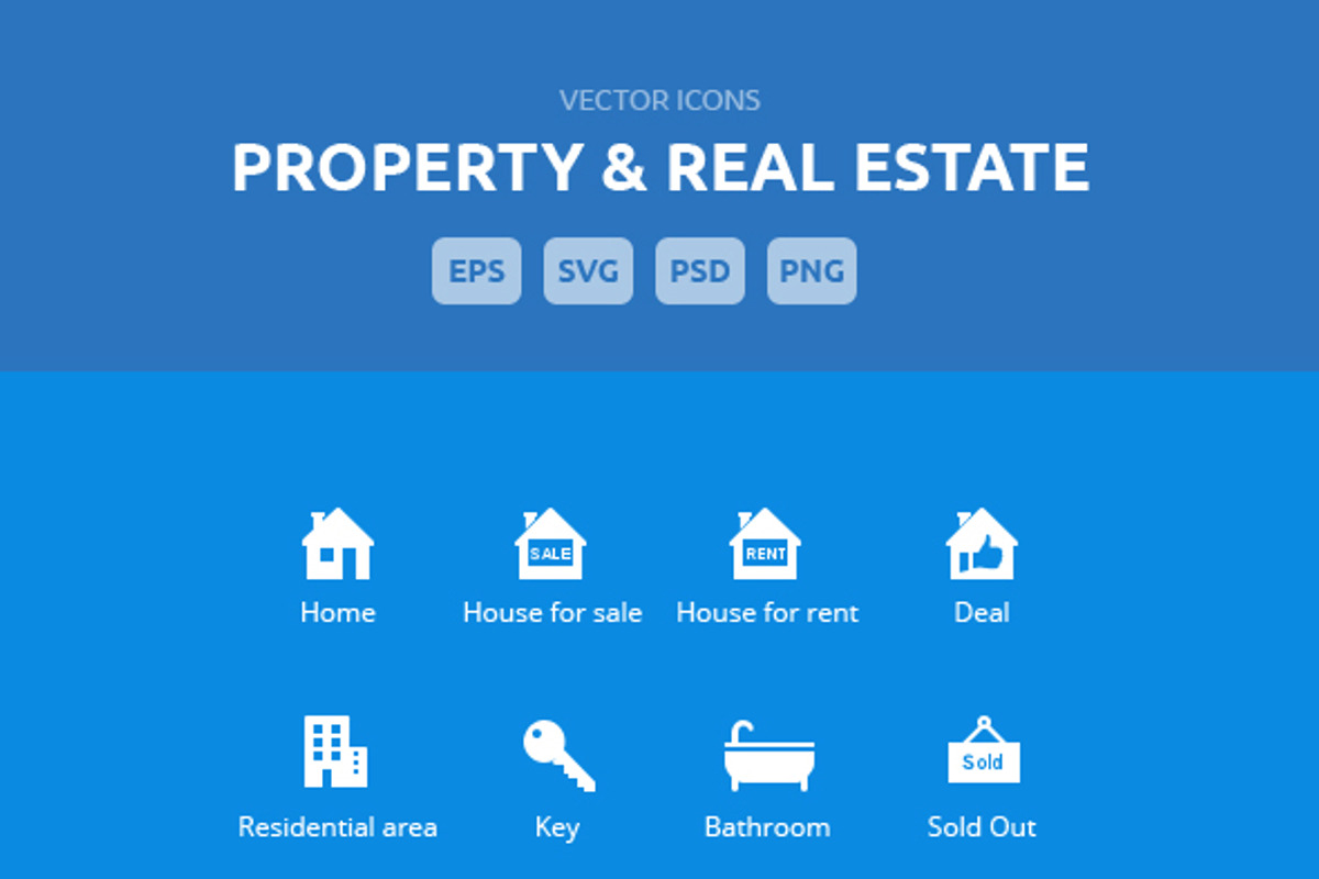 Property & Real Estate Icons, an Icon by bestwebsoft