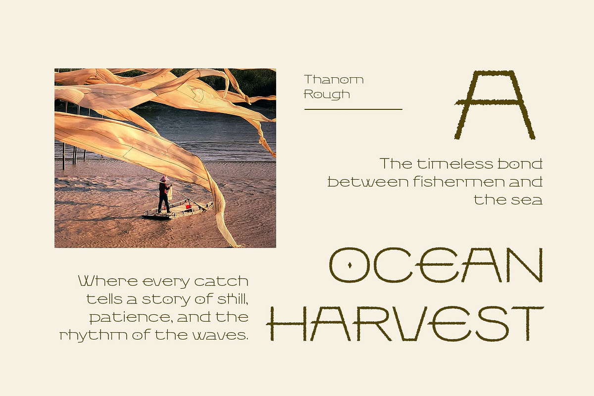 Thanom Rough, a Sans Serif Font by Craft Supply Co. (Photo 2 of 8)