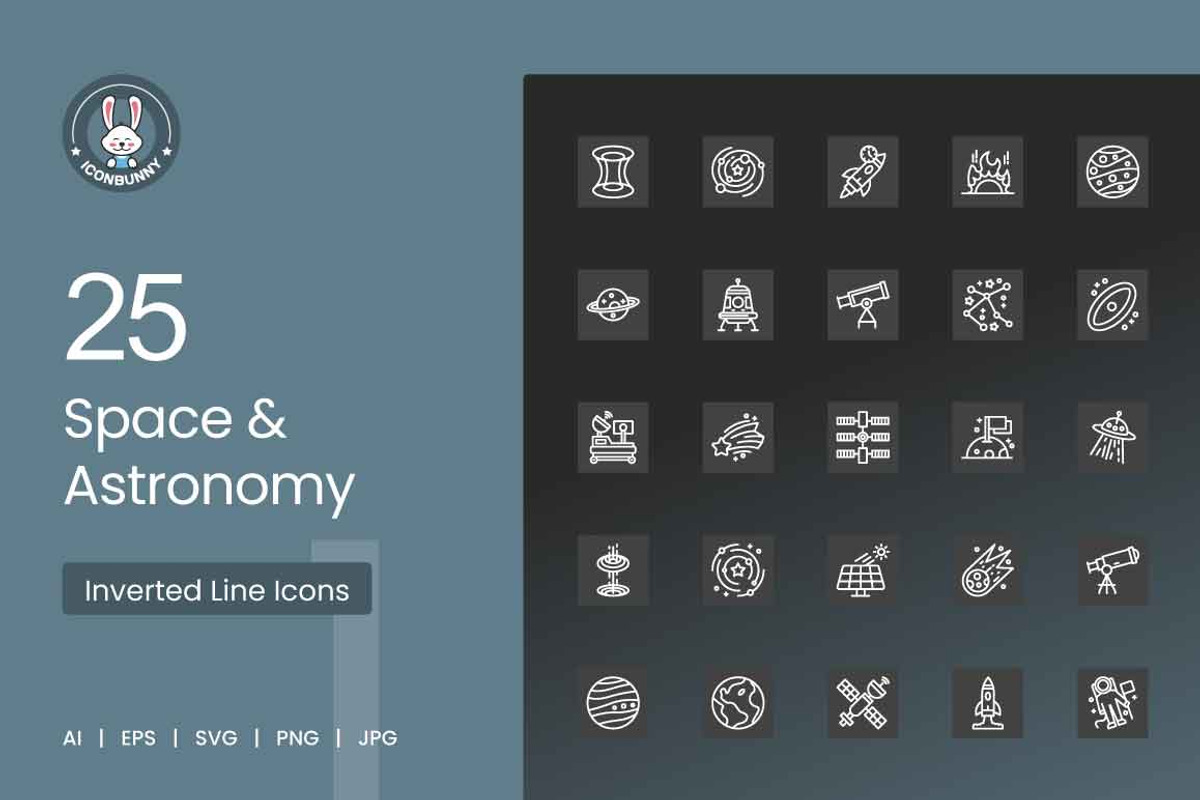 25 Space & Astronomy Icons, an Icon by IconBunny (Photo 1 of 2)