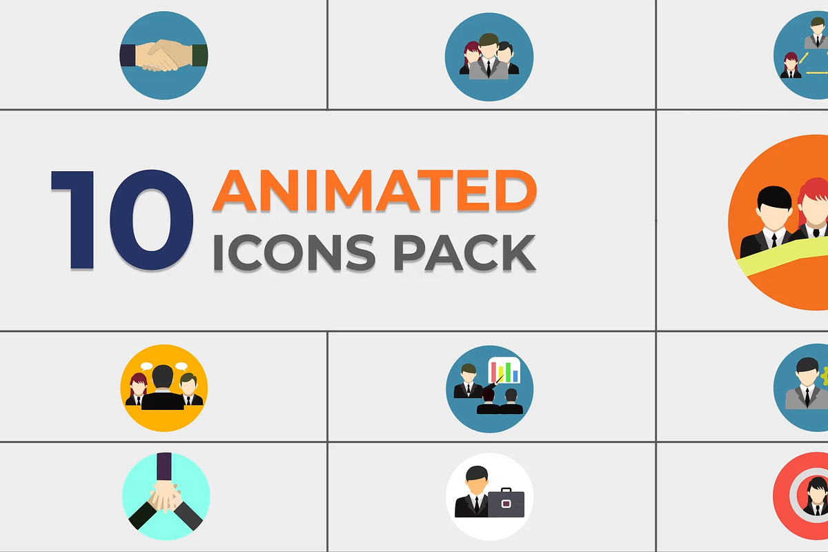 Animated Business Icons for DaVinci, a Templates & Theme by 2dfx (Photo 1 of 2)