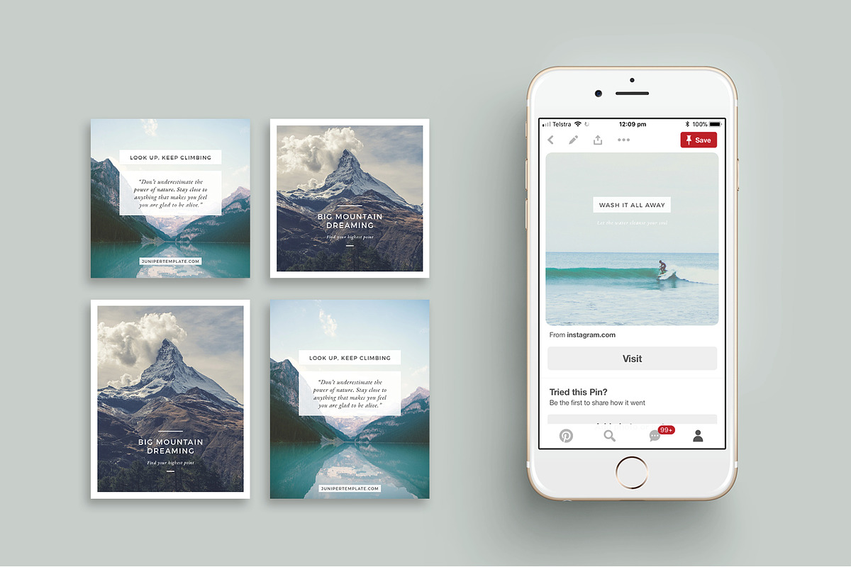 J U N I P E R  Pinterest Pack, a Social Media Template by 46&2 Collective (Photo 2 of 9)