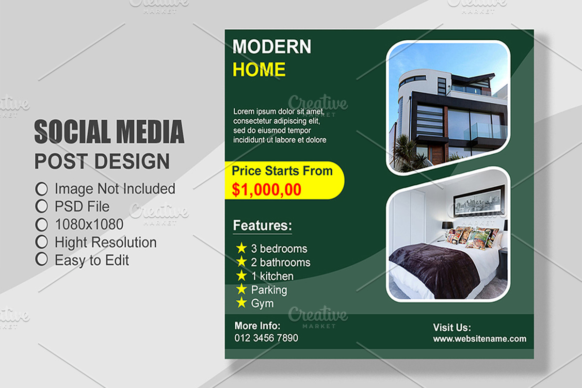 Real Estate Instagram Post Templates preview 6