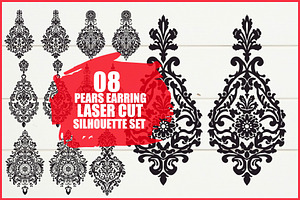 Earring Vector Files Pack, an Illustration by yasushie