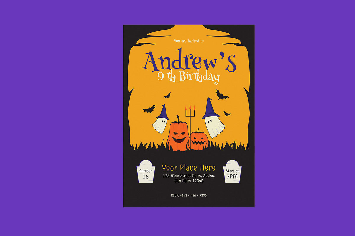 Birthday Invitation Halloween Theme, a Templates & Theme by Neermana (Photo 4 of 4)