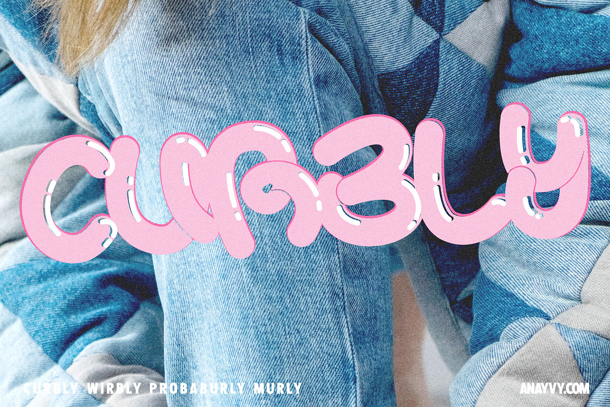 Curly Wurly | Retro Display Bubble, a Sans Serif Font by ana & yvy (Photo 9 of 13)