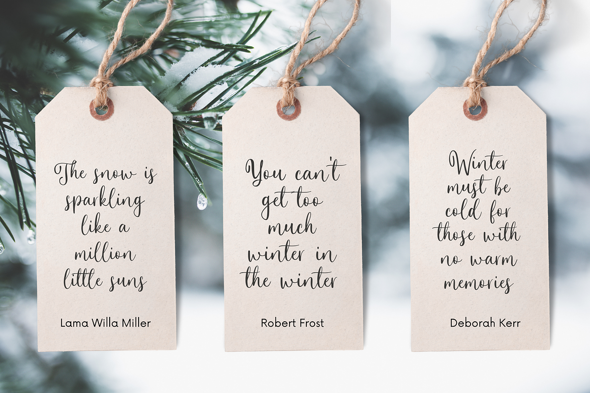 Winter Vista, a Script Font by Creavibes Design (Photo 4 of 11)