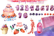 Birthday clipart - forrest fruits, an Illustration by Dora Katona (Thumbnail 2 of 2)