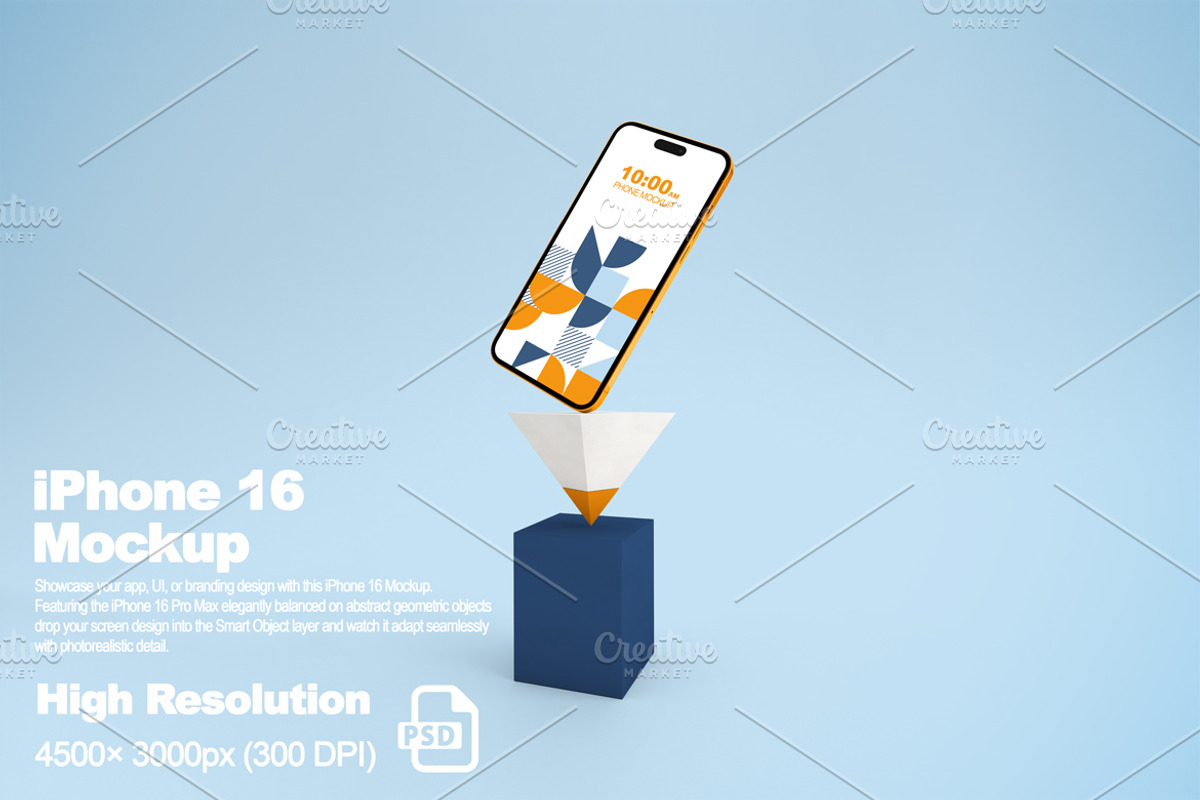 Balanced Phone 16 Mockup, an iPhone Mockup by Qaleb Studio