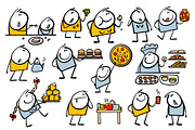 Cartoon food and drinks set 1., a Person Illustration by eka panova (Thumbnail 5 of 6)