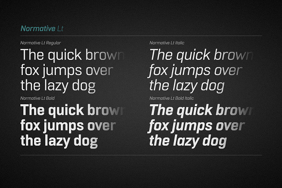 Normative Lt - 4 fonts preview 7