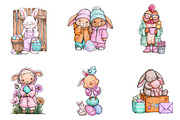 Easter Spring Animals Clipart, an Illustration by CreationArt (Thumbnail 3 of 5)