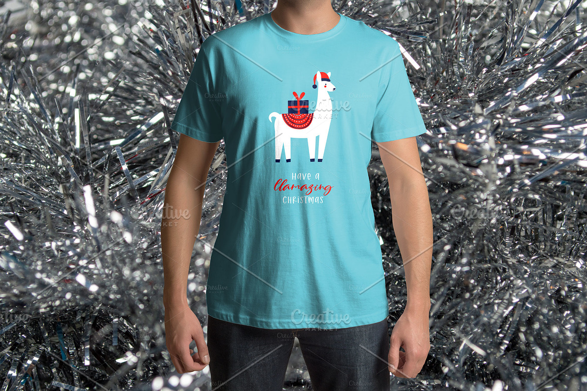 Llama Clipart. Christmas Llama, an Object Graphic by AvaAva (Photo 3 of 4)