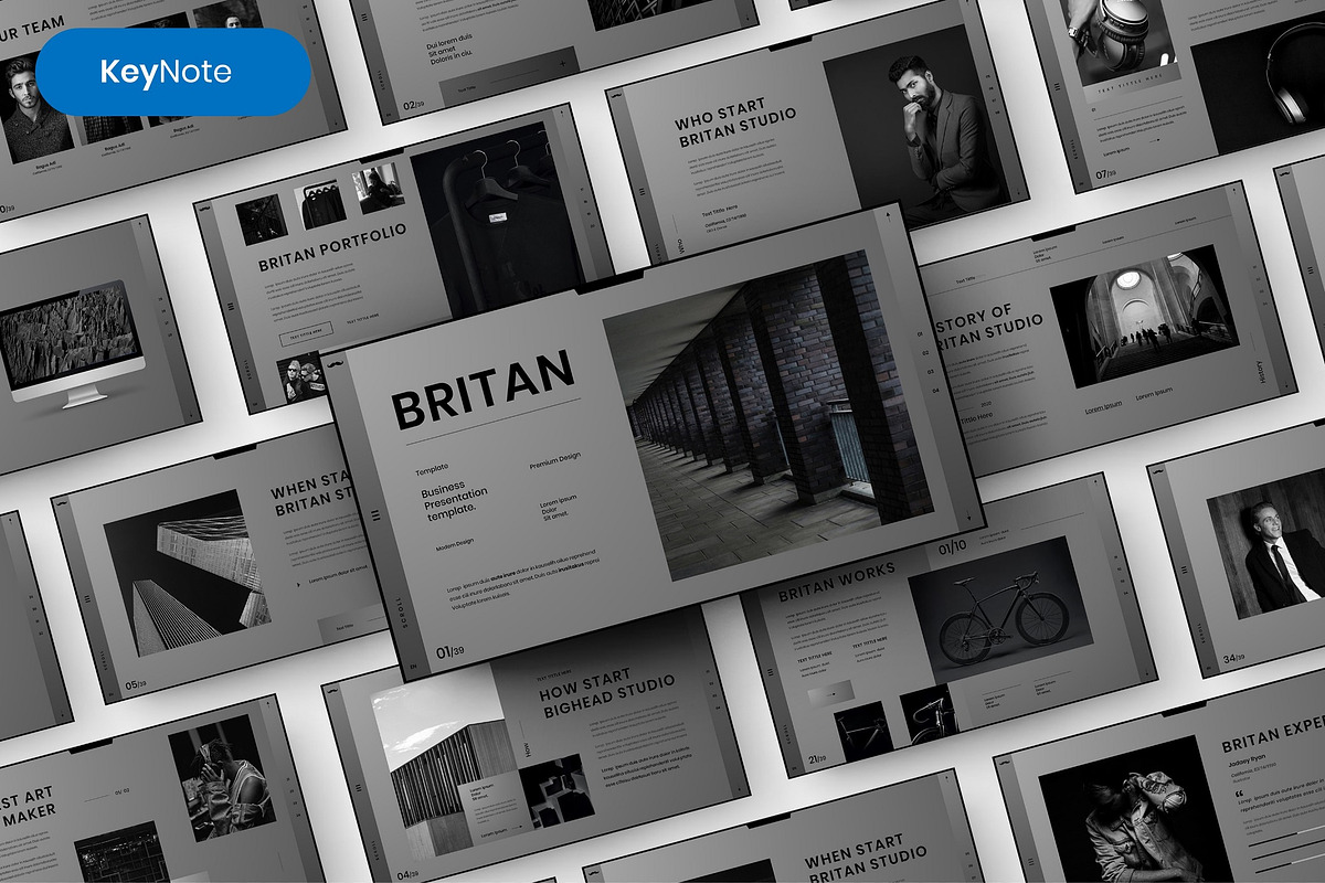 Britan – Business Keynote Template, a Presentation Template by Dens Creative Studio (Photo 1 of 6)