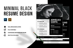 Minimal Black CV & Resume