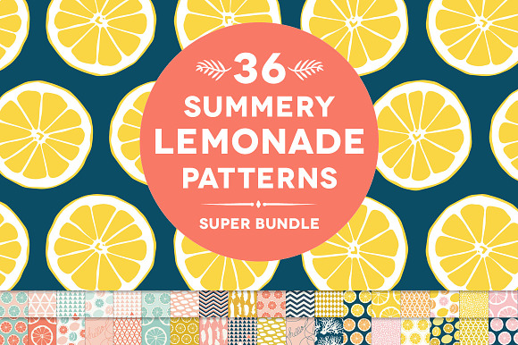 36 Summery Lemonade Patterns Bundle preview 6
