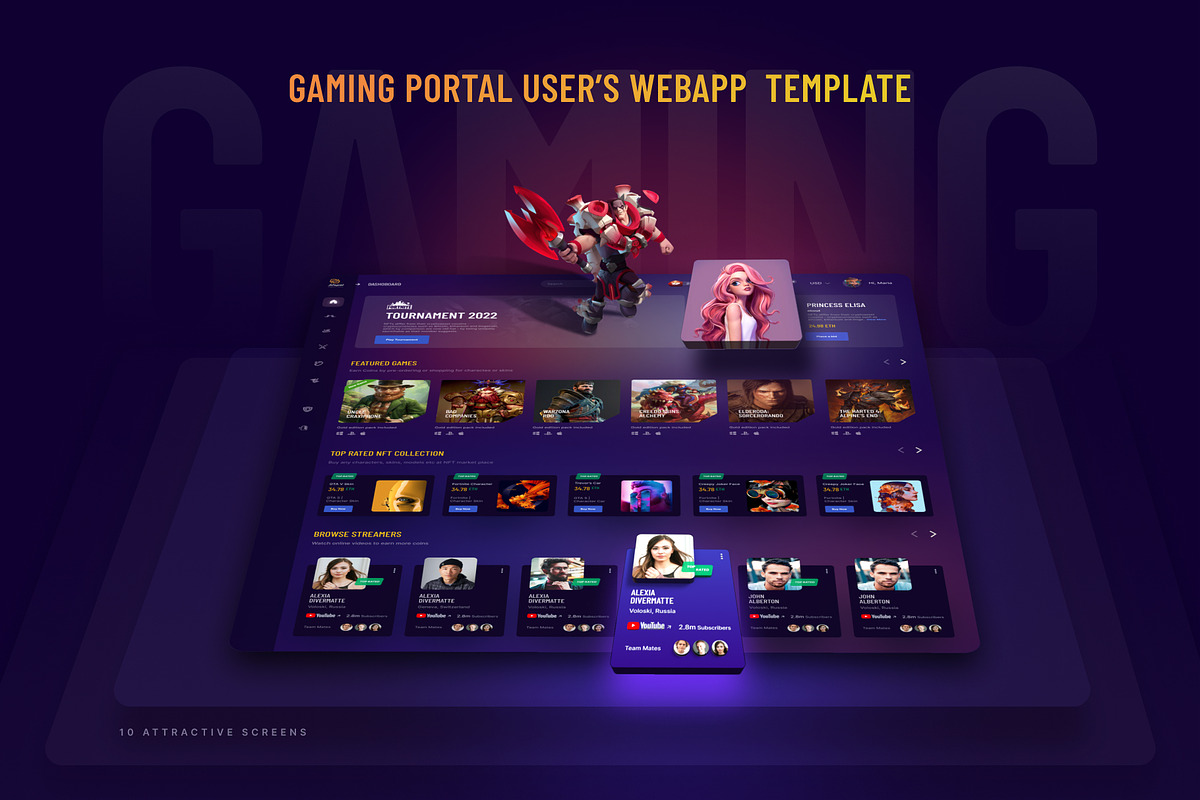 Afspel | Gaming Portal Design, a Landing Page Template by 0effortthemes (Photo 5 of 7)