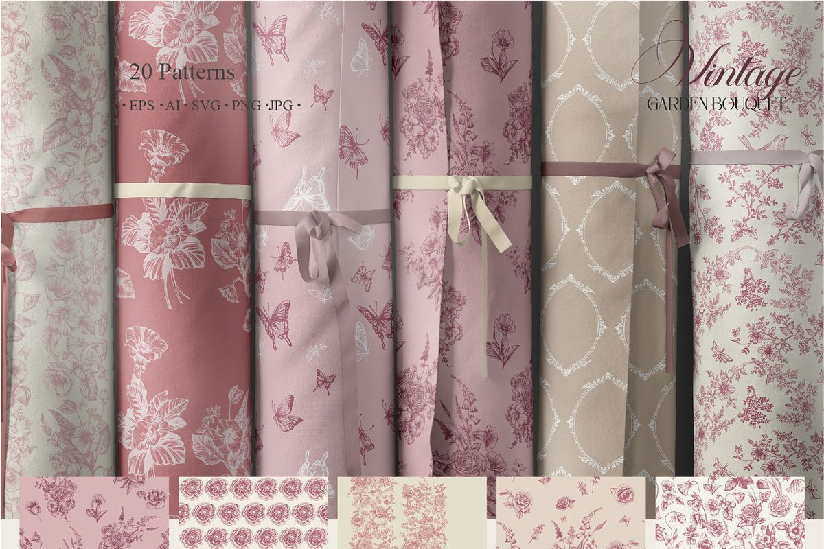 Vintage Garden Bouquet, a Pattern Graphic by Collection by VY (Photo 10 of 10)