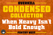 FTY Overkill Condensed, a Sans Serif Font by Fontry West (Thumbnail 2 of 9)