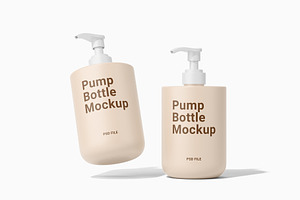 Cosmetic Pump Bottle Mockup