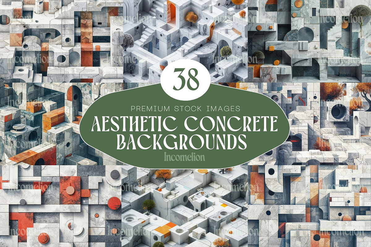 38 Geometric Concrete Backgrounds, a Background Graphic by Incomelion (Photo 1 of 11)