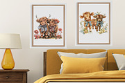 202 Watercolor Highland Cow Clip Art, an Animal Illustration by Art Paradise Studios (Thumbnail 6 of 8)