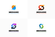 Set of Gear Logo designs concept, a Branding & Logo Template by Lucky Creative (Thumbnail 1 of 5)