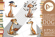 Bookworm Dog Sublimation PNG, an Animal Illustration by Artnoy (Thumbnail 16 of 18)