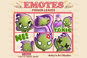 Poison Leaf Emotes for Twitch/YT, an Illustration by Ashy's Art Studio (Thumbnail 1 of 4)