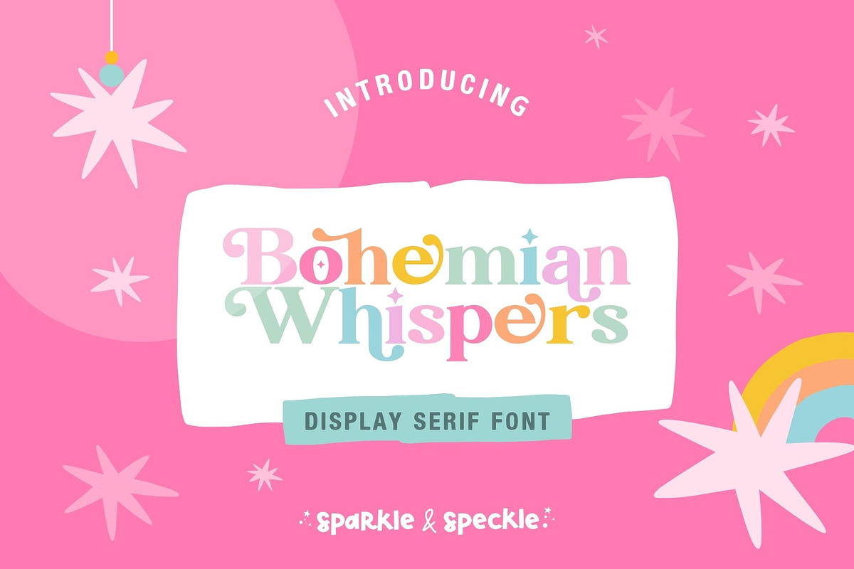 Bohemian Whispers Serif Font, a Serif Font by Sparkle & Speckle (Photo 1 of 7)