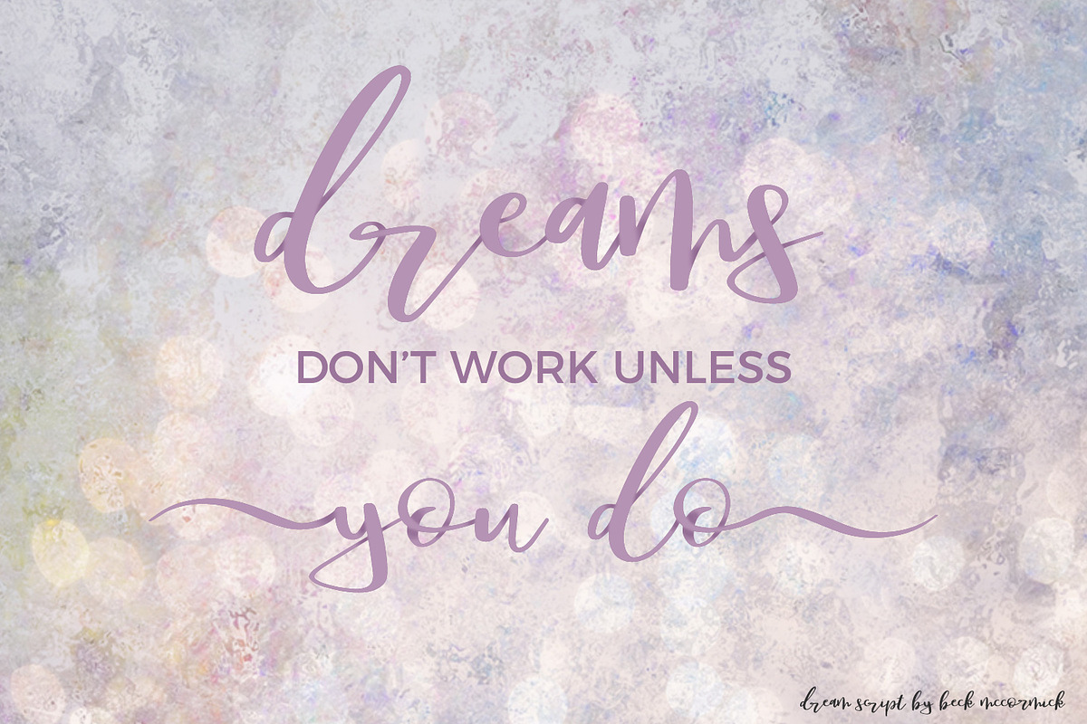 Dream Script with Swashes, a Script Font by Beck McCormick (Photo 6 of 11)