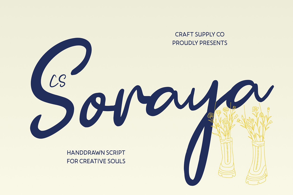 CS Soraya – Handwritten Script, a Script Font by Craft Supply Co. (Photo 1 of 8)