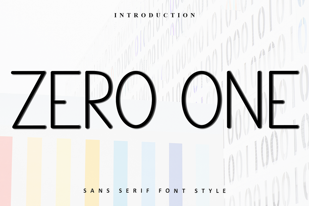 Zero One, a Sans Serif Font by InermediaSTUDIO (Photo 1 of 8)
