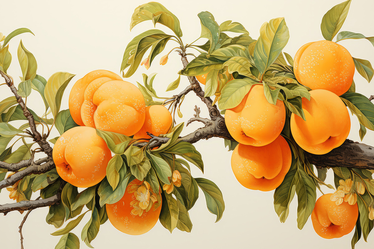 Fruit tree branch. Collection, a Food Illustration by Handmadefont (Photo 7 of 12)