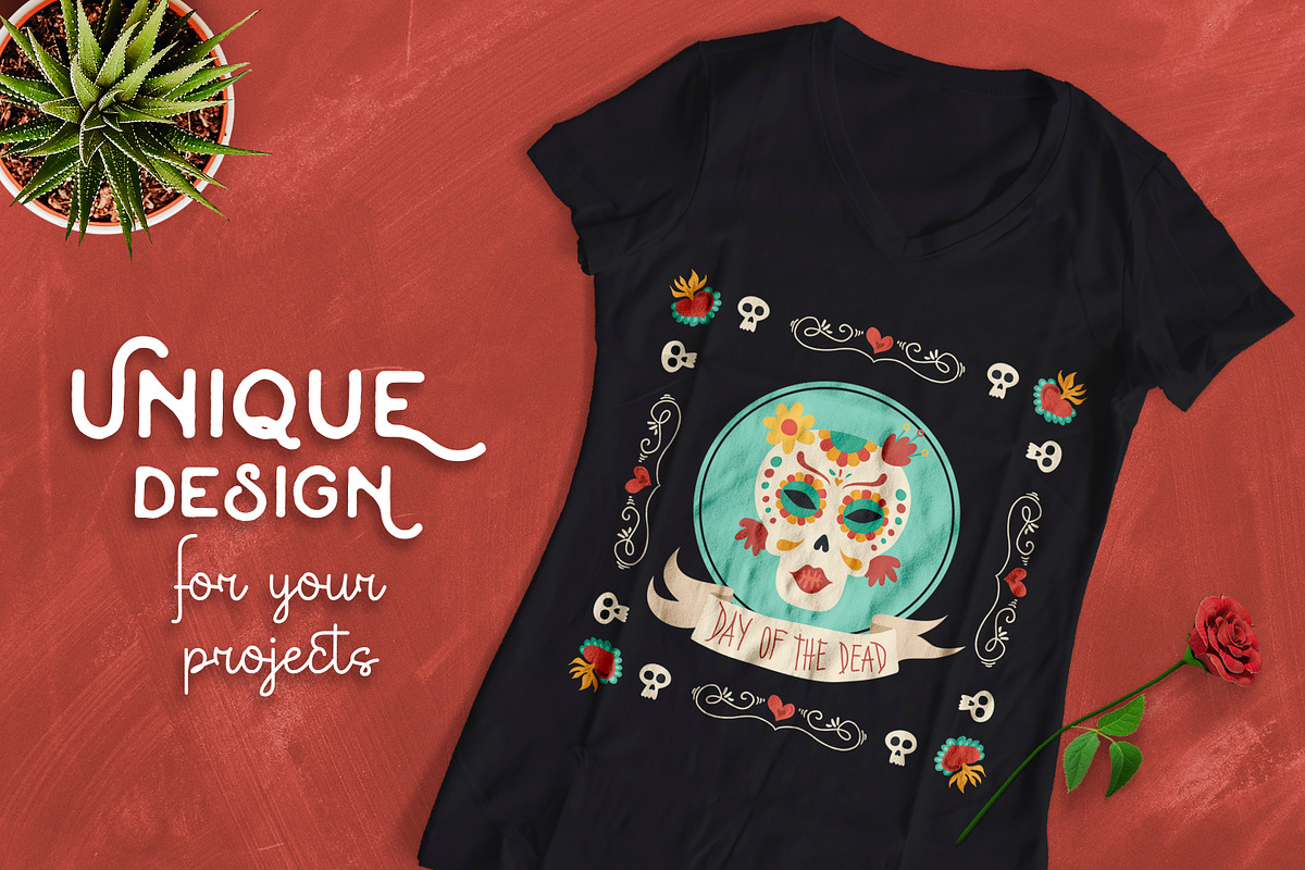 Hand Drawn Day of the Dead Set, a Graphic by Cienpies Design (Photo 7 of 7)