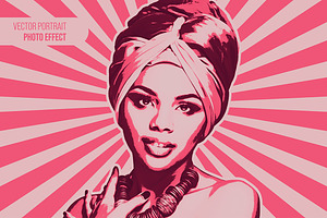 Vector Portrait Photo Effect, a Layer Style Add-On by McLittle Stock
