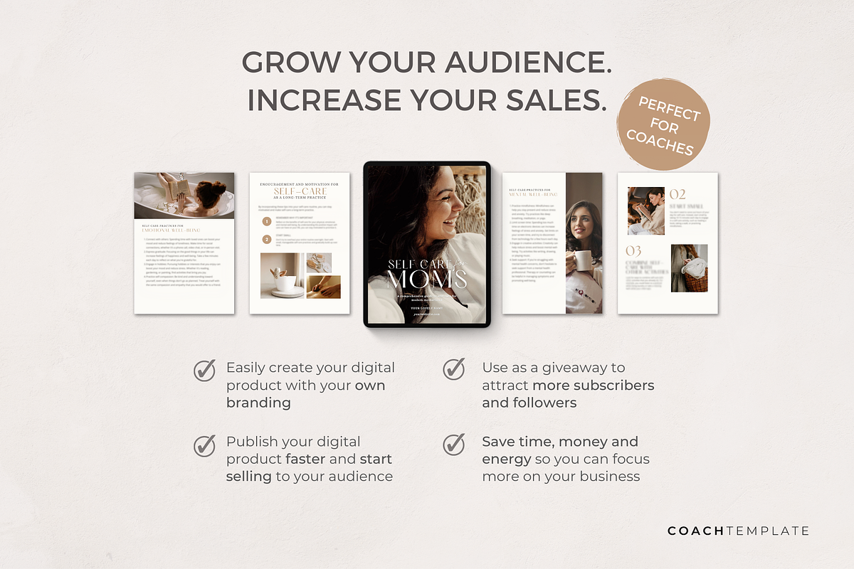Self Care for Moms Ebook Template, a Brochure Template by COACHTEMPLATE (Photo 3 of 9)
