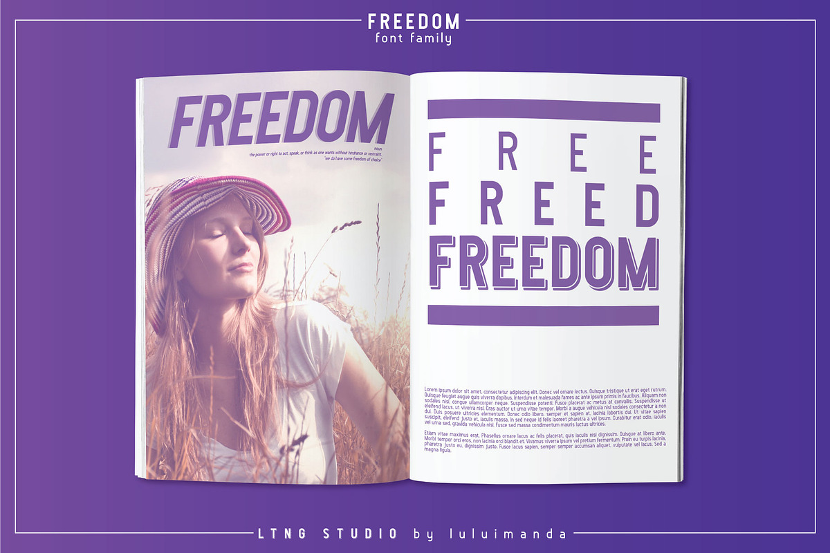FREEDOM font family, a Sans Serif Font by LTNG STUDIO (Photo 10 of 12)